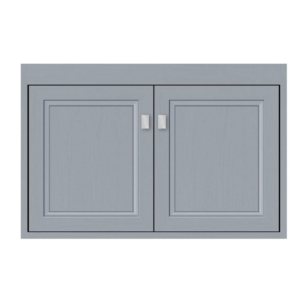 30 X 18.5 X 19.75 Sodo Town Vanity Ogee Miter Silver Oak