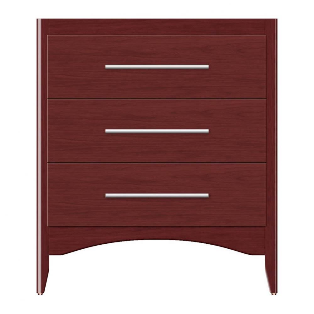 30 X 18 X 34.5 Wallingford Town Vanity Tiered Miter Dk Cherry 3 Drw