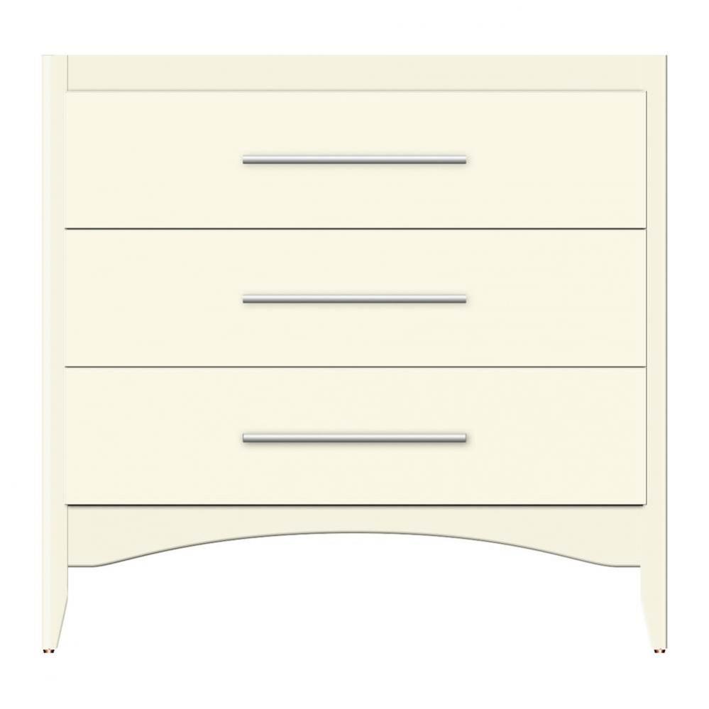 36 X 18 X 34.5 Wallingford Town Vanity Tiered Miter Sat Biscuit 3 Drw