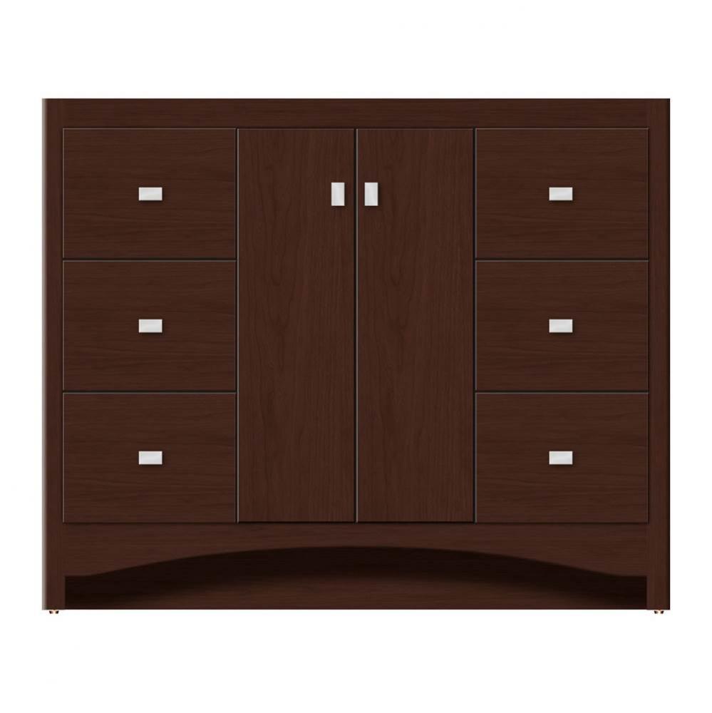 42 X 21 X 34.5 Ravenna View Vanity Tiered Miter Choc Cherry Sb