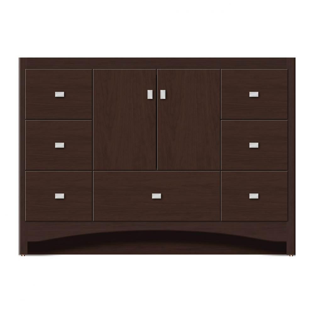 48 X 21 X 34.5 Ravenna Vanity Tiered Miter Choc Cherry Sb