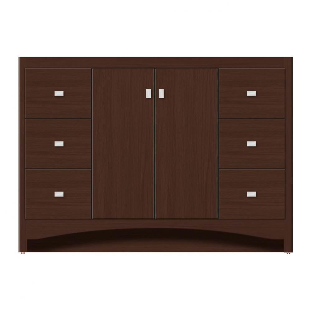 48 X 18 X 34.5 Ravenna View Vanity Tiered Miter Choc Oak Sb