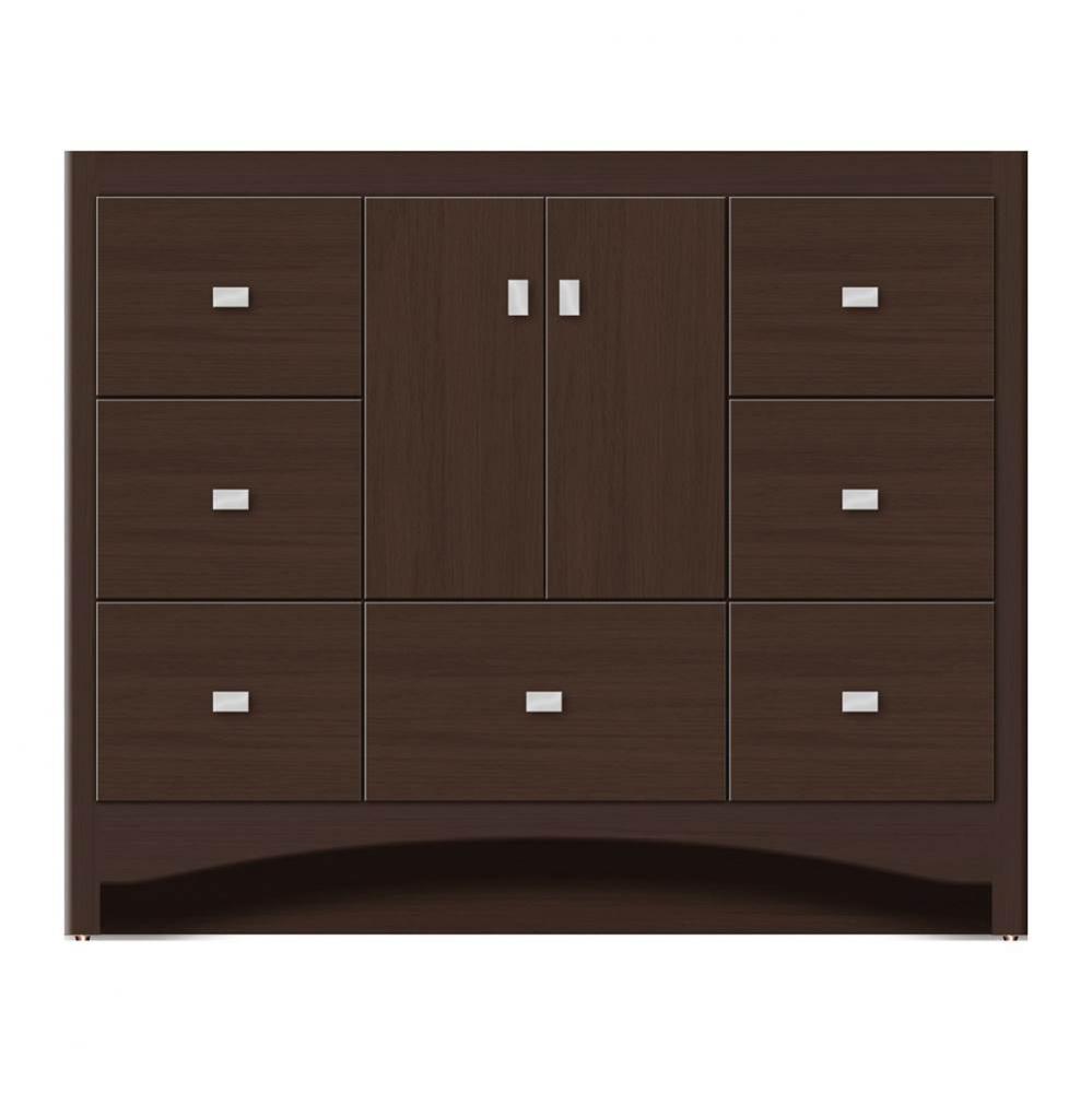 42 X 18 X 34.5 Ravenna Vanity Tiered Miter Choc Oak Sb