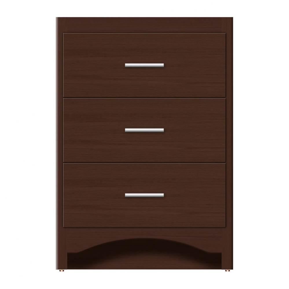 24 X 18 X 34.5 Ravenna Town Vanity Tiered Miter Choc Oak 3 Drw