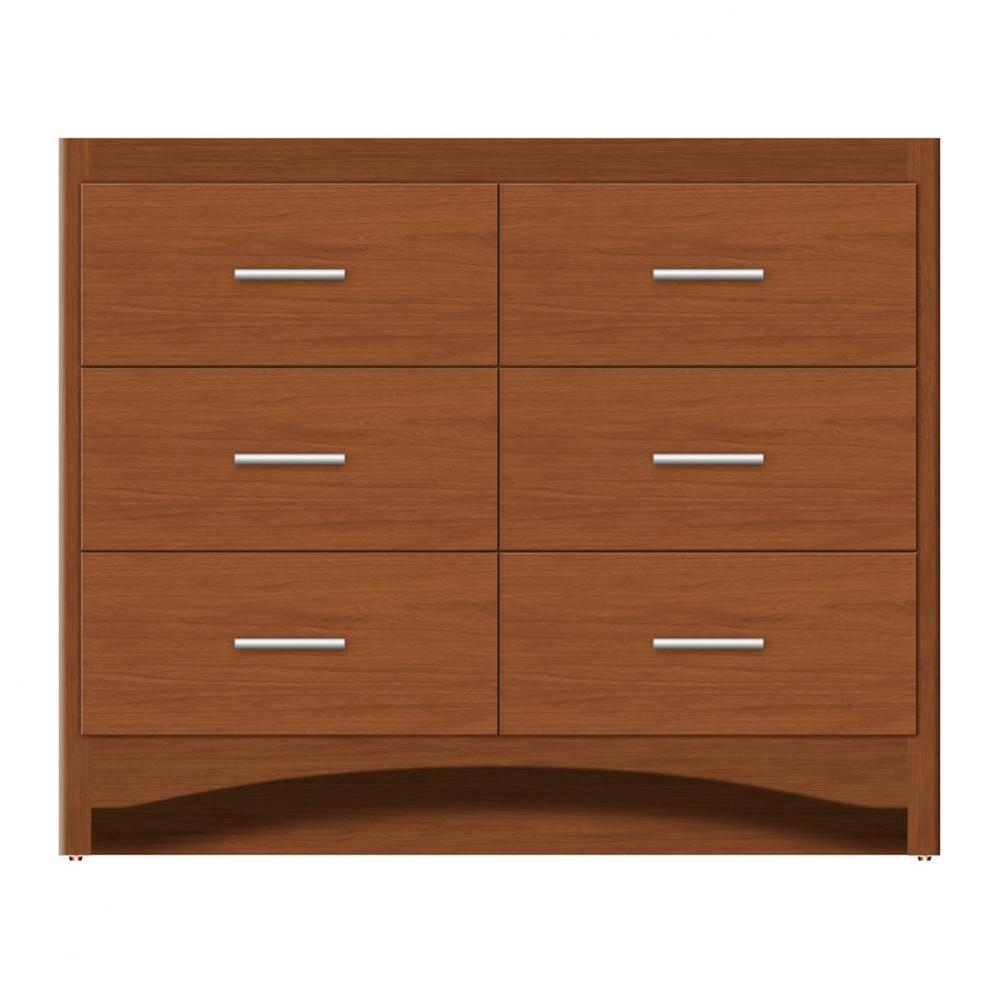 42 X 21 X 34.5 Ravenna Town Vanity Tiered Miter Cinn Cherry 6 Drw