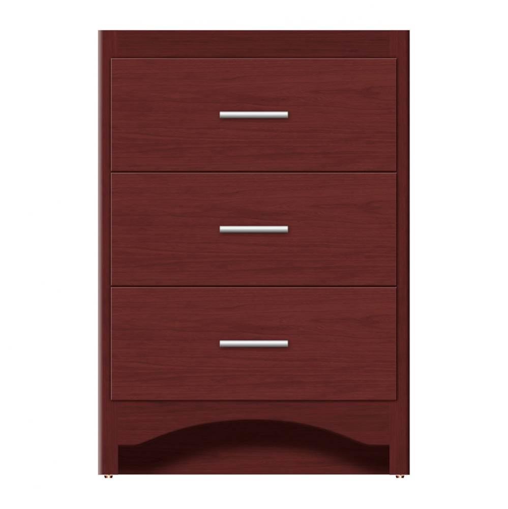 24 X 18 X 34.5 Ravenna Town Vanity Tiered Miter Dk Cherry 3 Drw