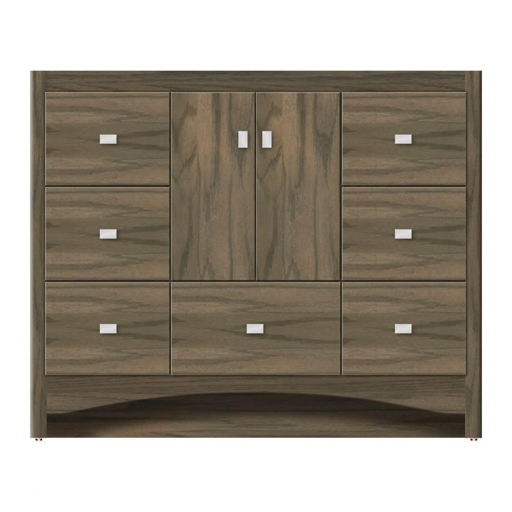 42 X 21 X 34.5 Ravenna Vanity Tiered Miter Dusky Oak Sb