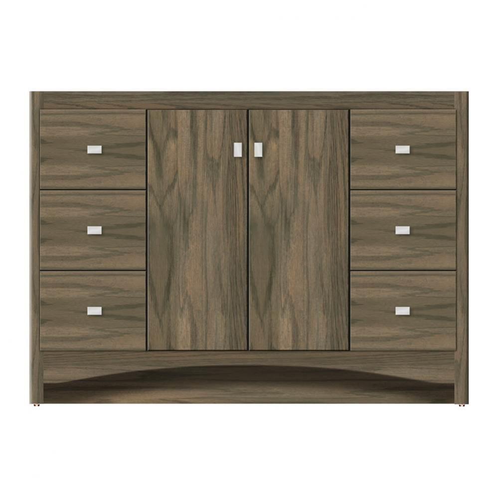 48 X 18 X 34.5 Ravenna View Vanity Tiered Miter Dusky Oak Sb