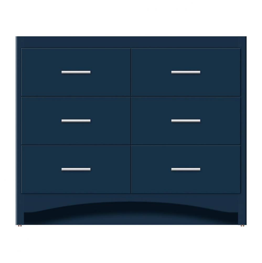 42 X 18 X 34.5 Ravenna Town Vanity Tiered Miter Lapis Night 6 Drw