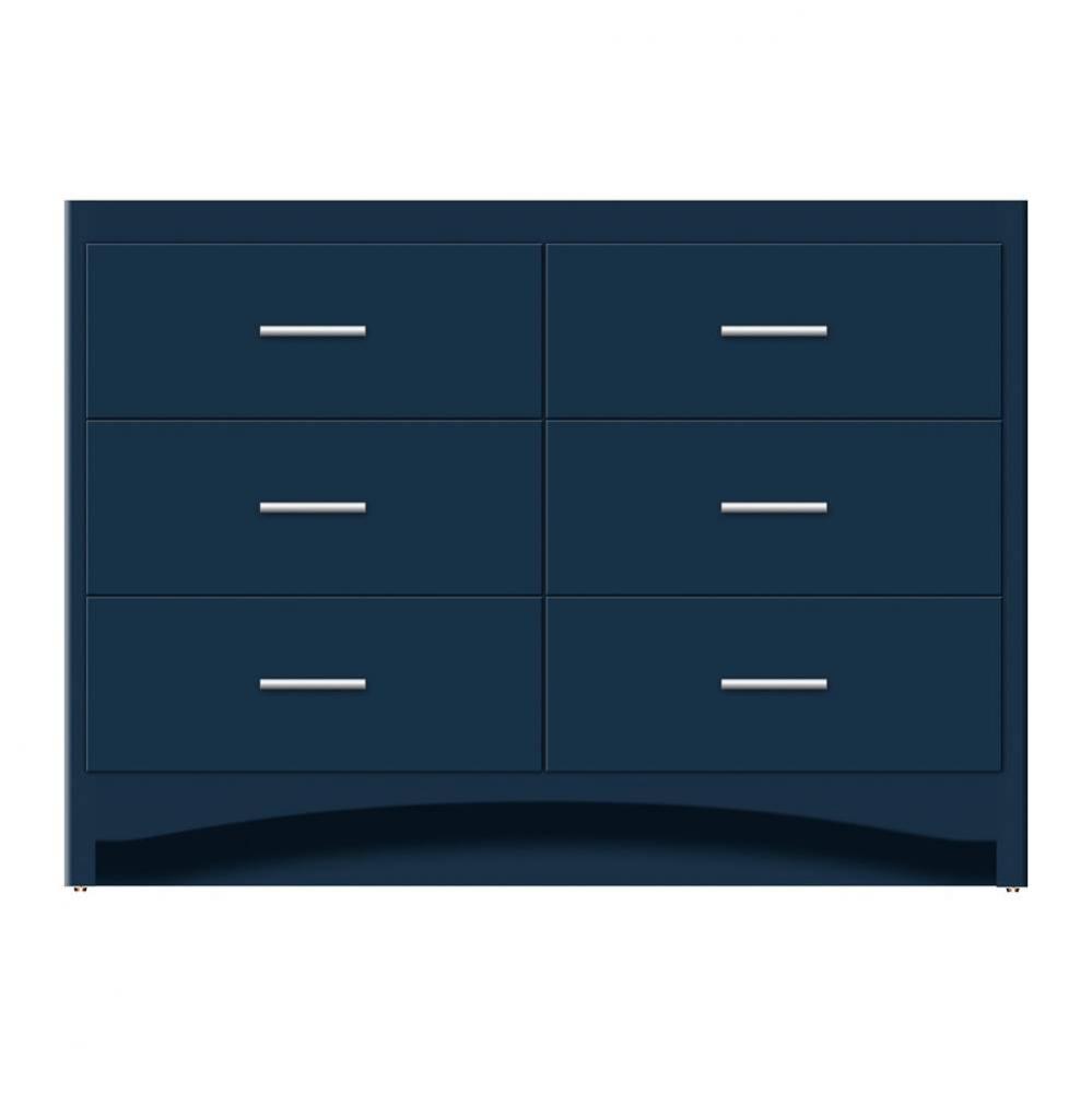48 X 18 X 34.5 Ravenna Town Vanity Tiered Miter Lapis Night 6 Drw