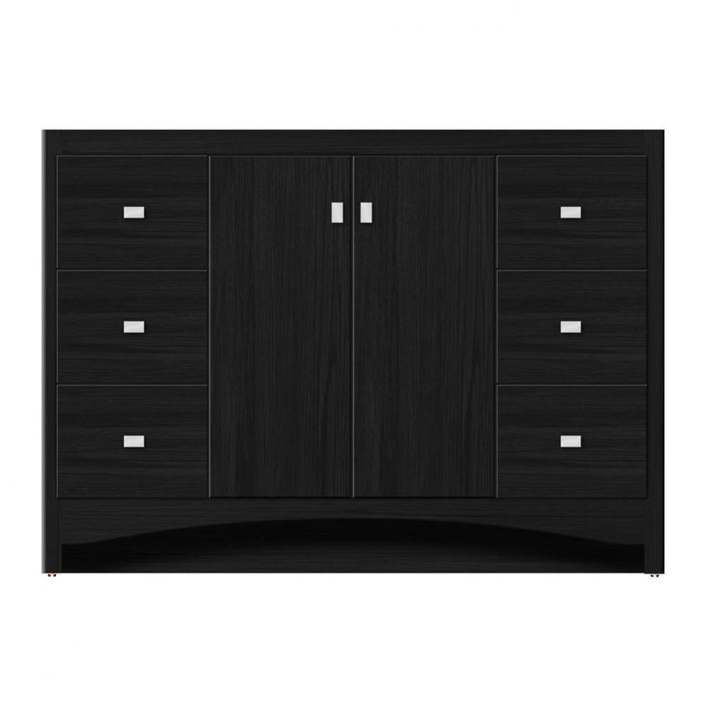 48 X 21 X 34.5 Ravenna View Vanity Tiered Miter Midnight Oak Sb