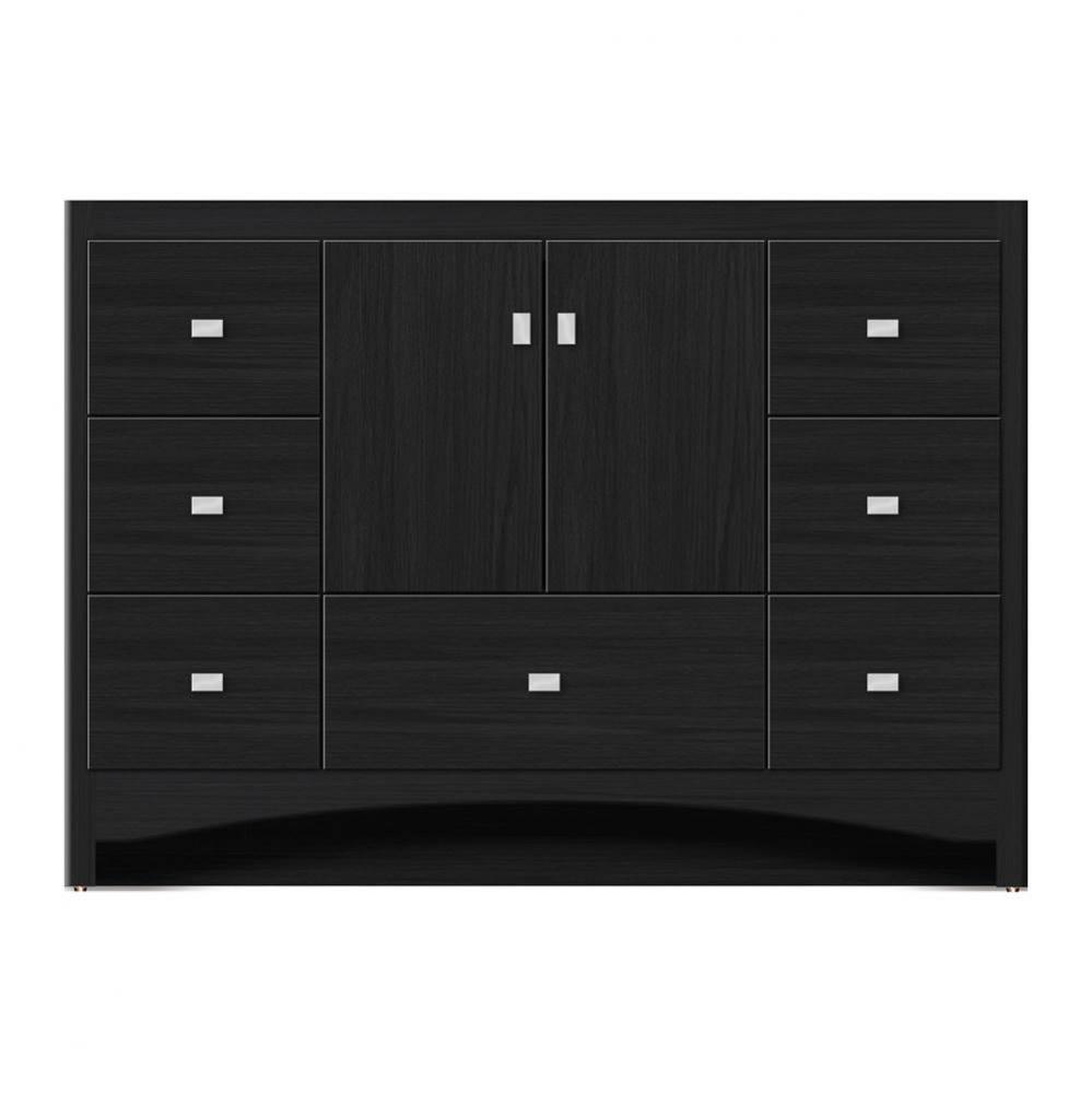 48 X 18 X 34.5 Ravenna Vanity Tiered Miter Midnight Oak Sb