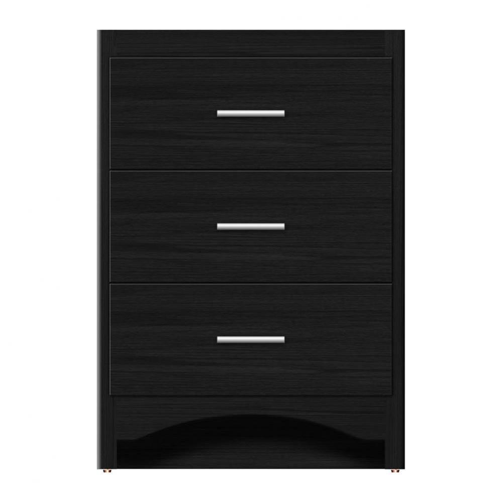 24 X 21 X 34.5 Ravenna Town Vanity Tiered Miter Midnight Oak 3 Drw