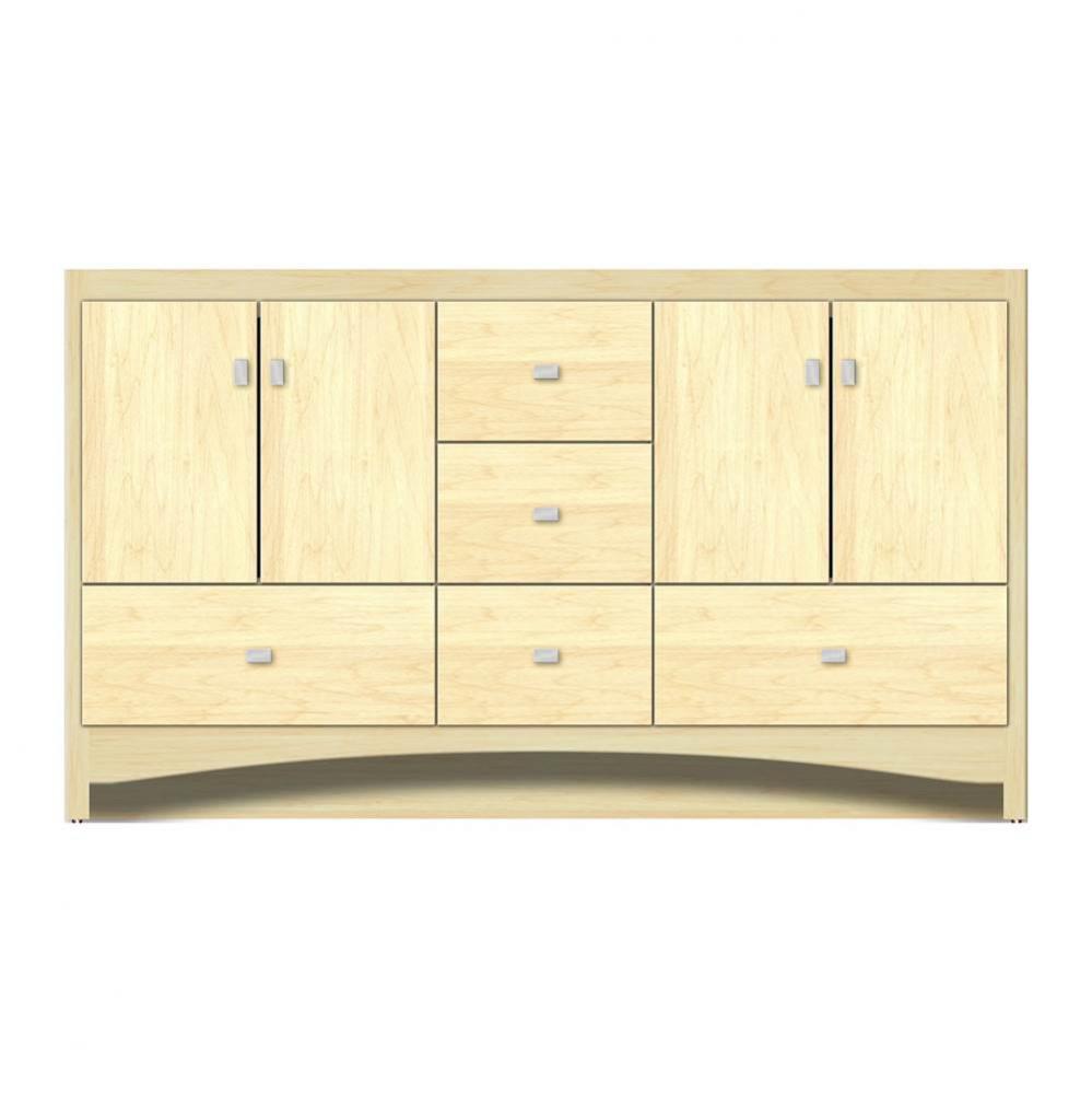 60 X 21 X 34.5 Ravenna Vanity Tiered Miter Nat Maple Db