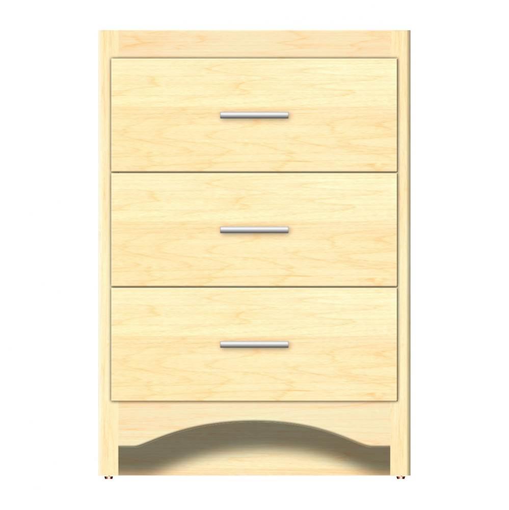 24 X 18 X 34.5 Ravenna Town Vanity Tiered Miter Nat Maple 3 Drw