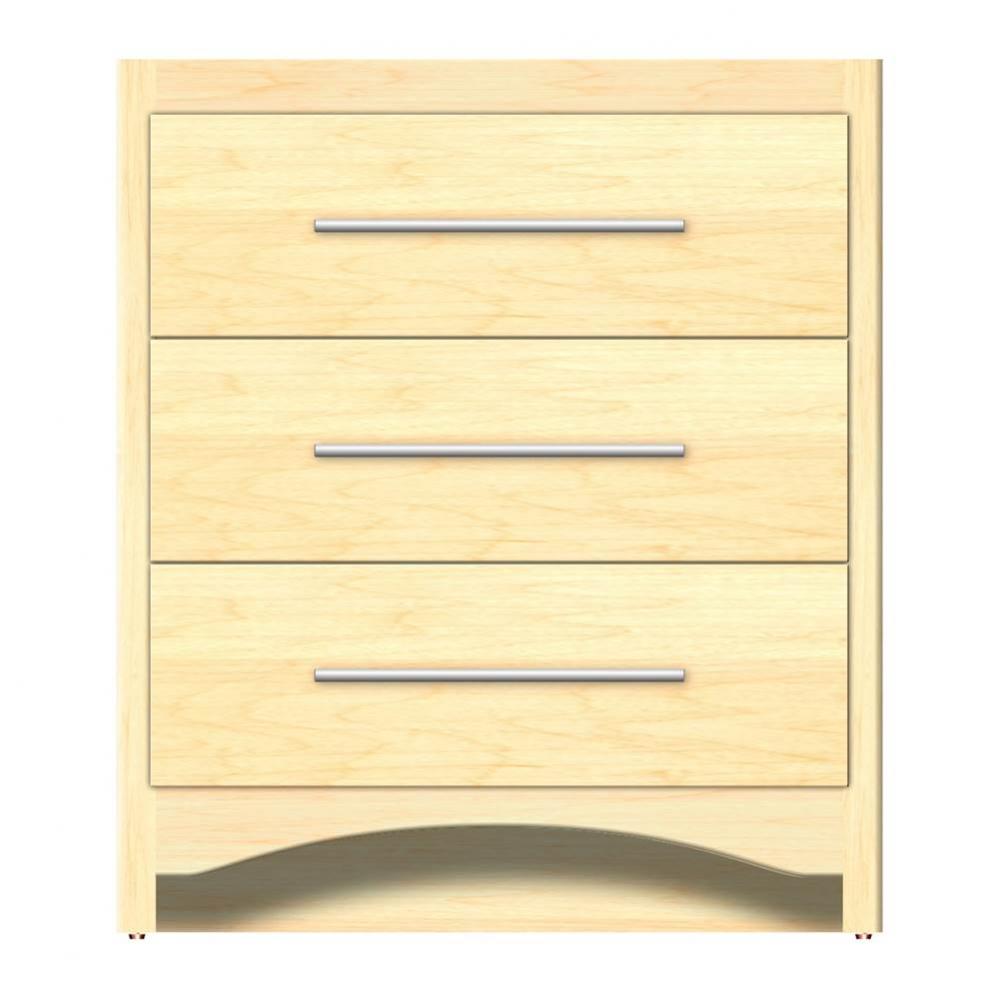 30 X 21 X 34.5 Ravenna Town Vanity Tiered Miter Nat Maple 3 Drw