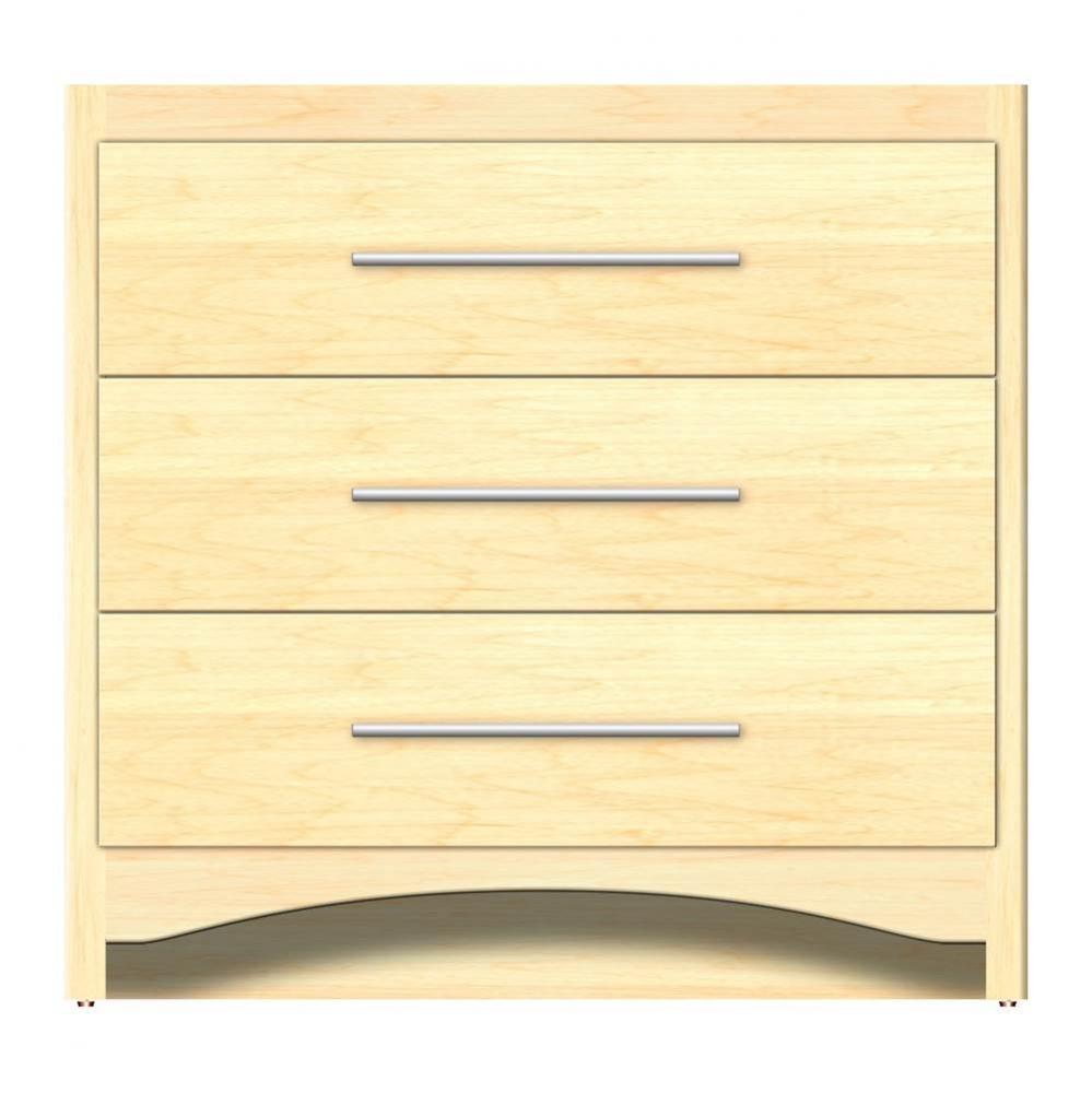 36 X 21 X 34.5 Ravenna Town Vanity Tiered Miter Nat Maple 3 Drw