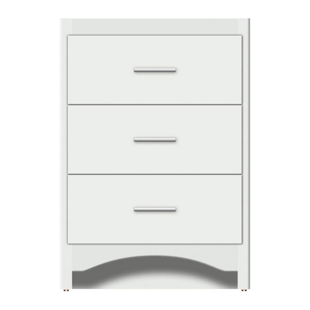 24 X 18 X 34.5 Ravenna Town Vanity Tiered Miter Powder Grey 3 Drw