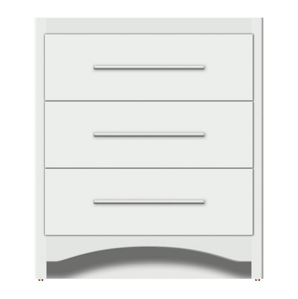 30 X 18 X 34.5 Ravenna Town Vanity Tiered Miter Powder Grey 3 Drw