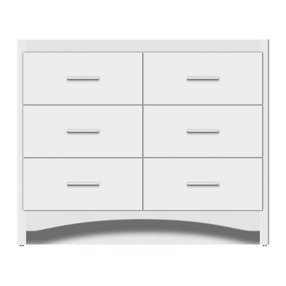 42 X 21 X 34.5 Ravenna Town Vanity Tiered Miter Powder Grey 6 Drw