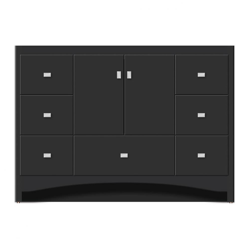 48 X 18 X 34.5 Ravenna Vanity Tiered Miter Sat Black Sb