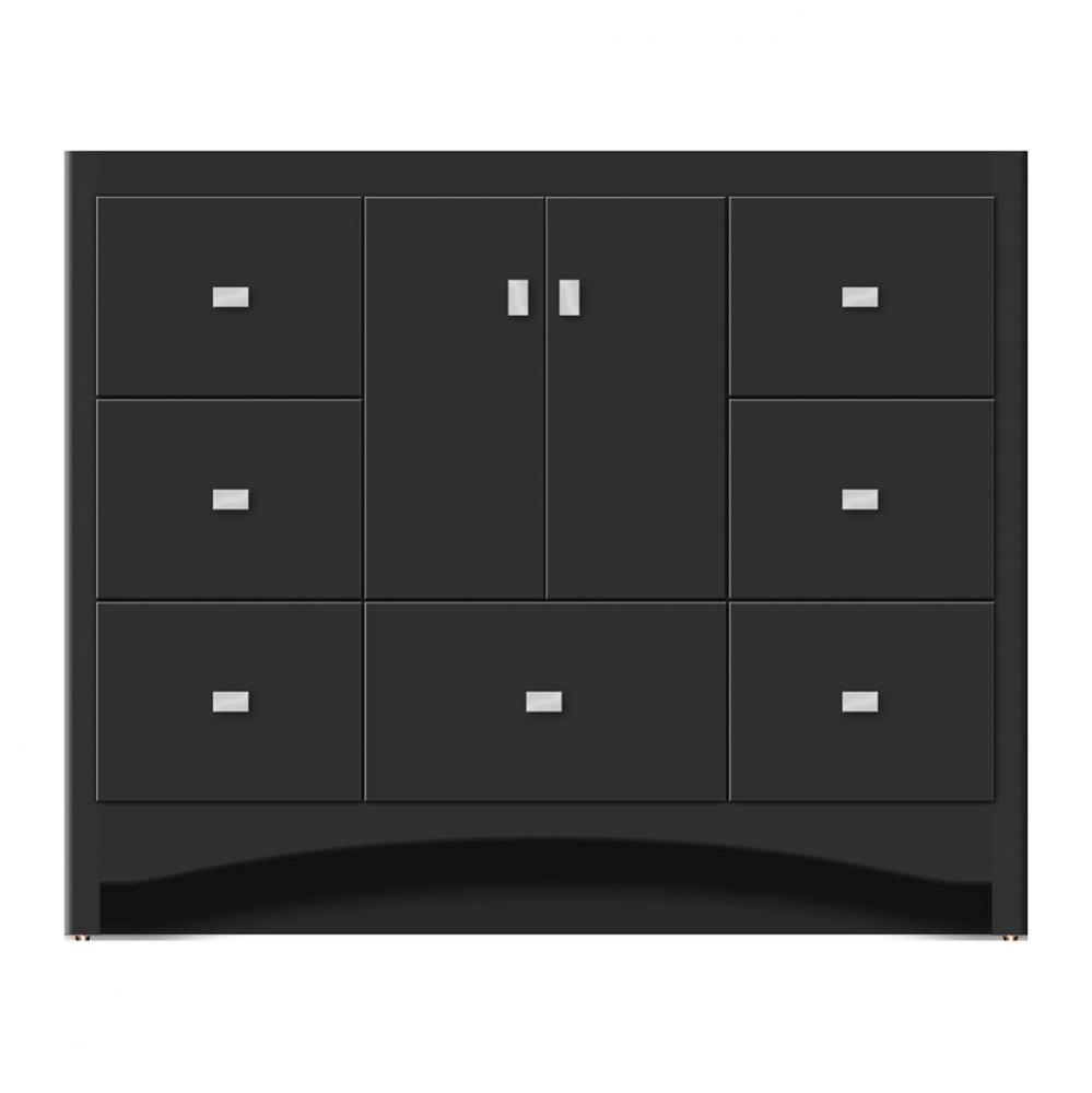 42 X 18 X 34.5 Ravenna Vanity Tiered Miter Sat Black Sb