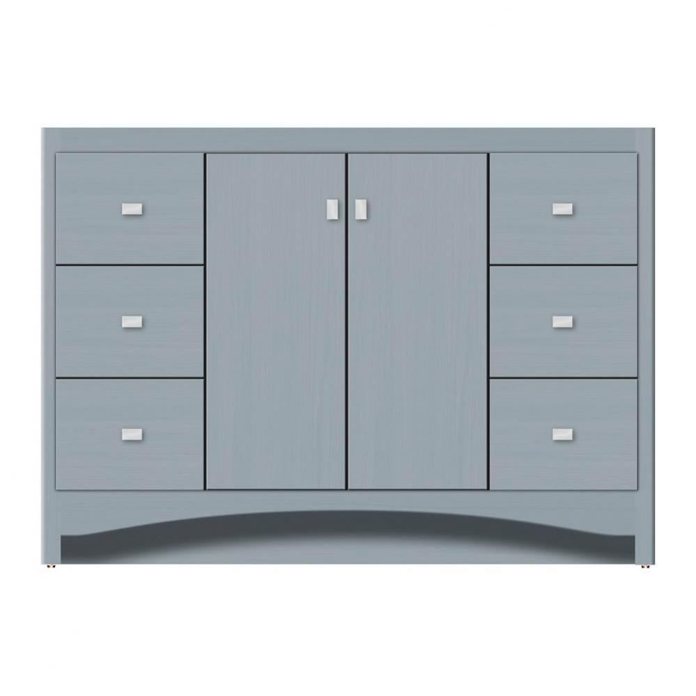 48 X 21 X 34.5 Ravenna View Vanity Tiered Miter Silver Oak Sb