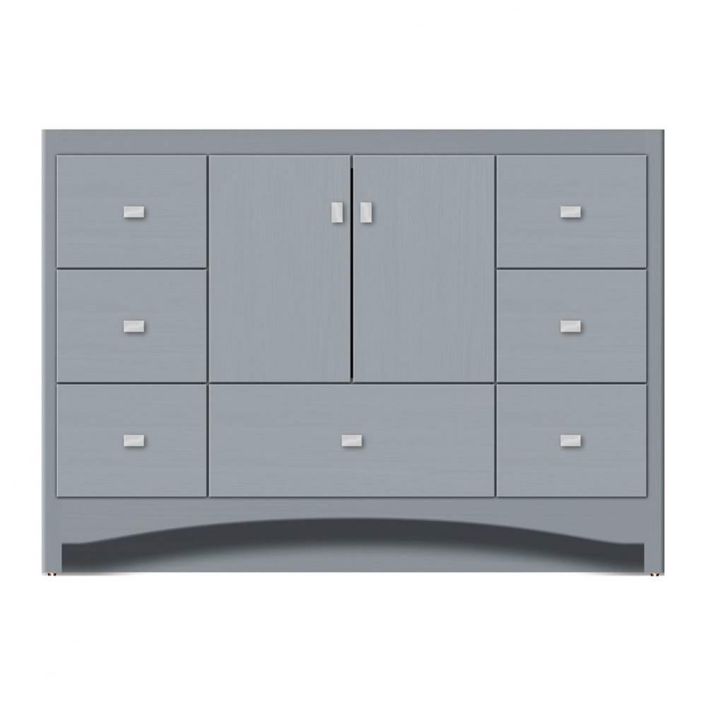 48 X 18 X 34.5 Ravenna Vanity Tiered Miter Silver Oak Sb