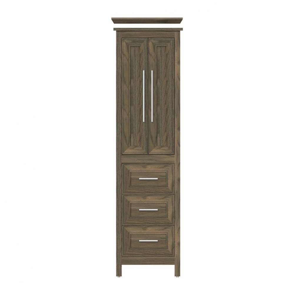 19.5 X 18.5 X 70 Belltown Linen Deco Miter Dusky Oak
