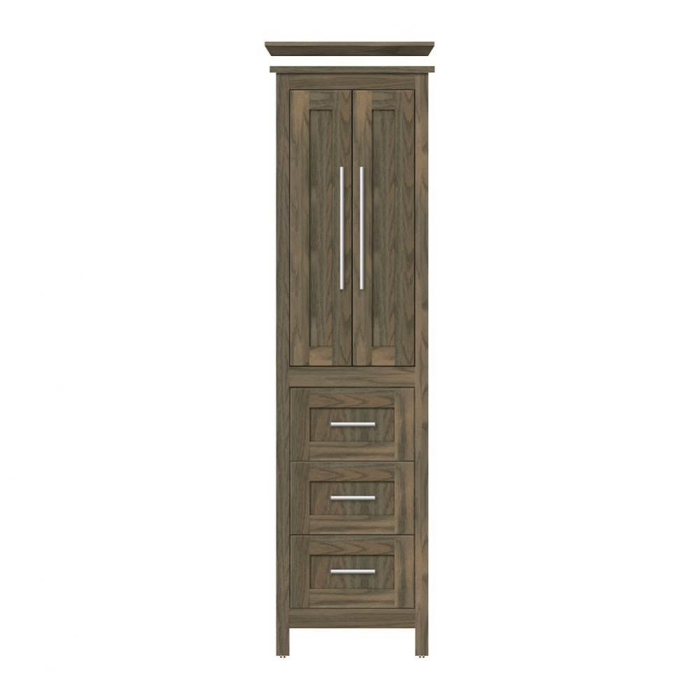 19.5 X 21 X 70 Belltown Linen Shaker Dusky Oak