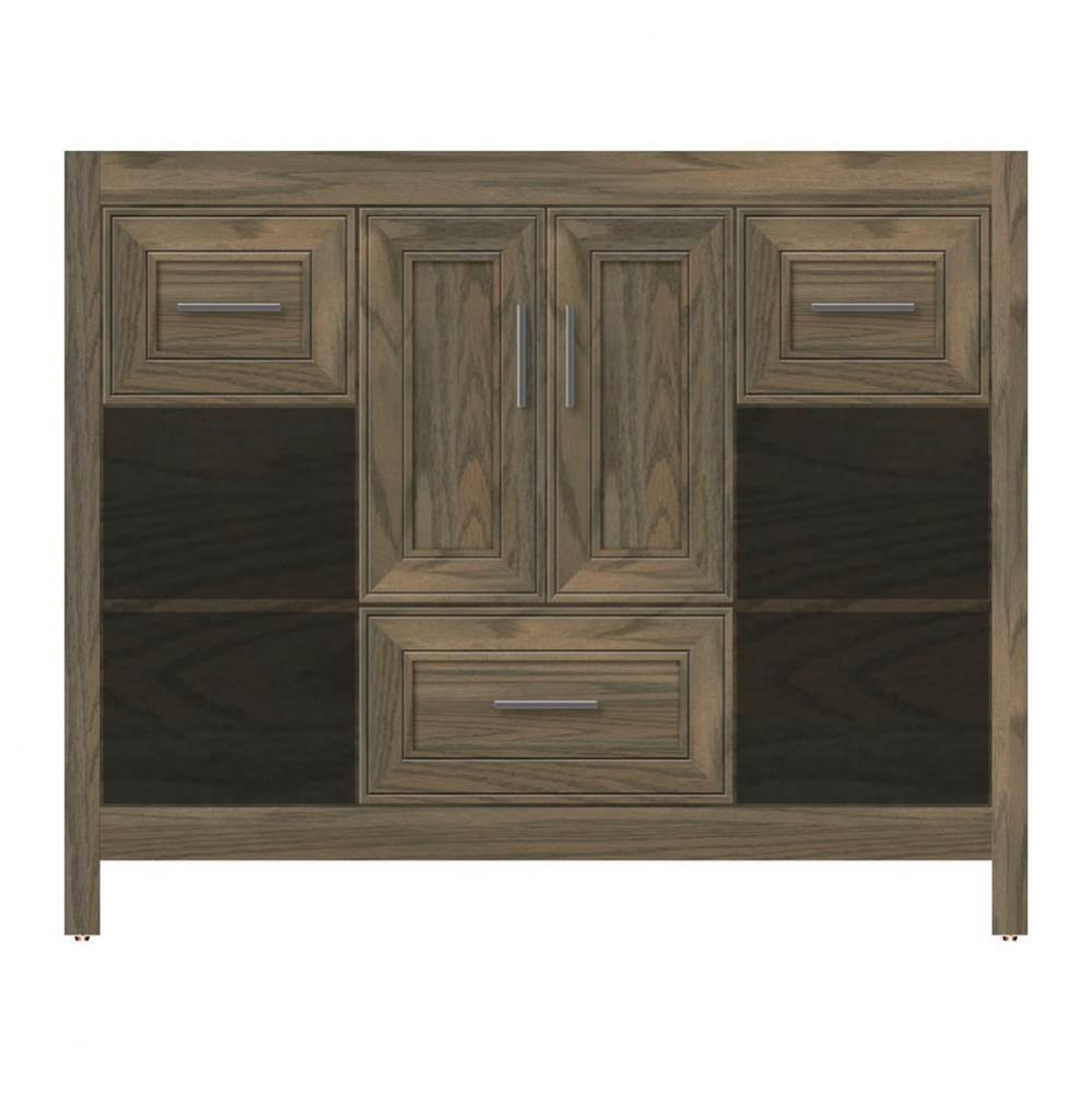 42 X 18.5 X 34.5 Alki Cafe Vanity Deco Miter Dusky Oak Sb