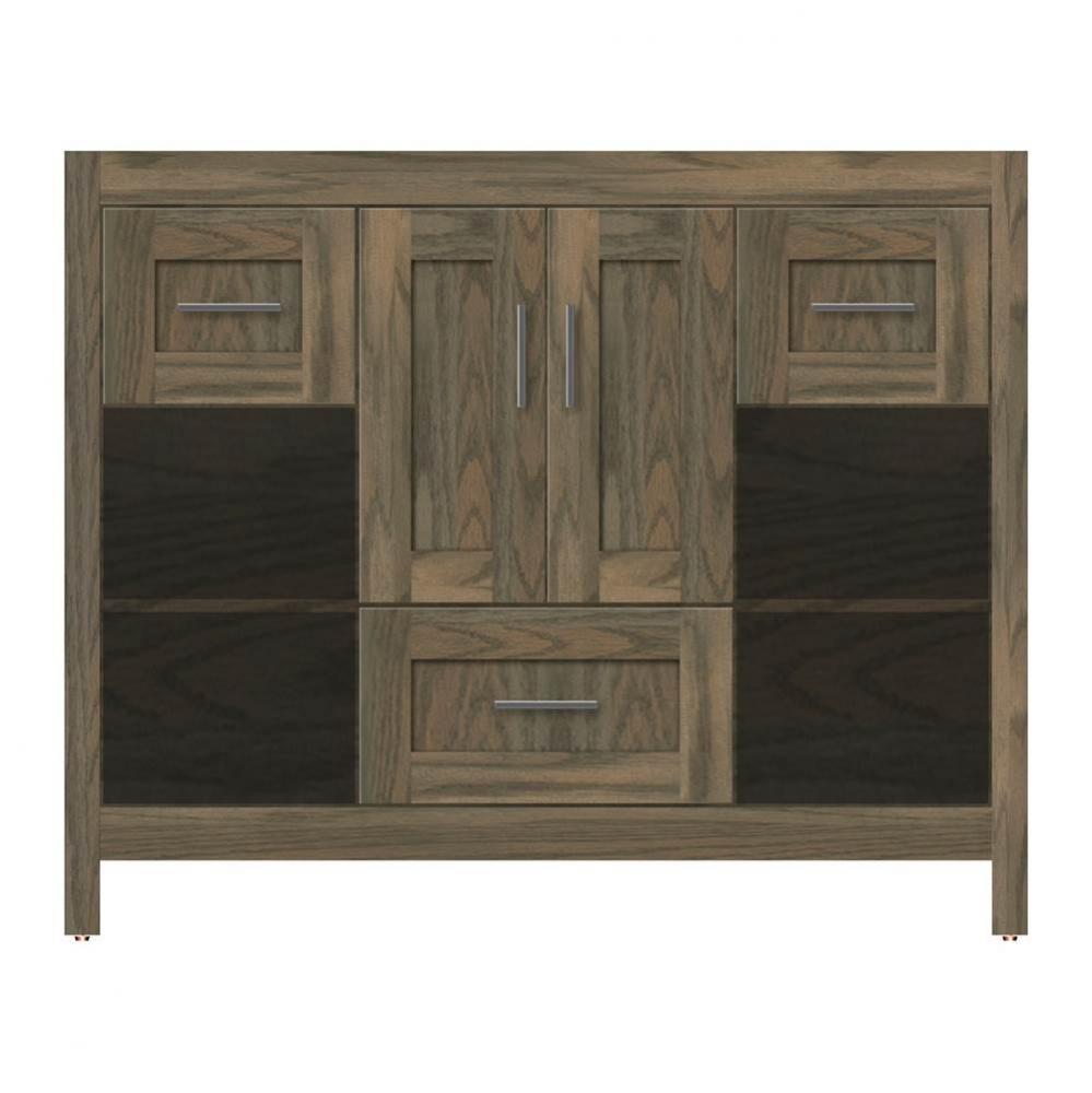 42 X 18.5 X 34.5 Alki Cafe Vanity Shaker Dusky Oak Sb