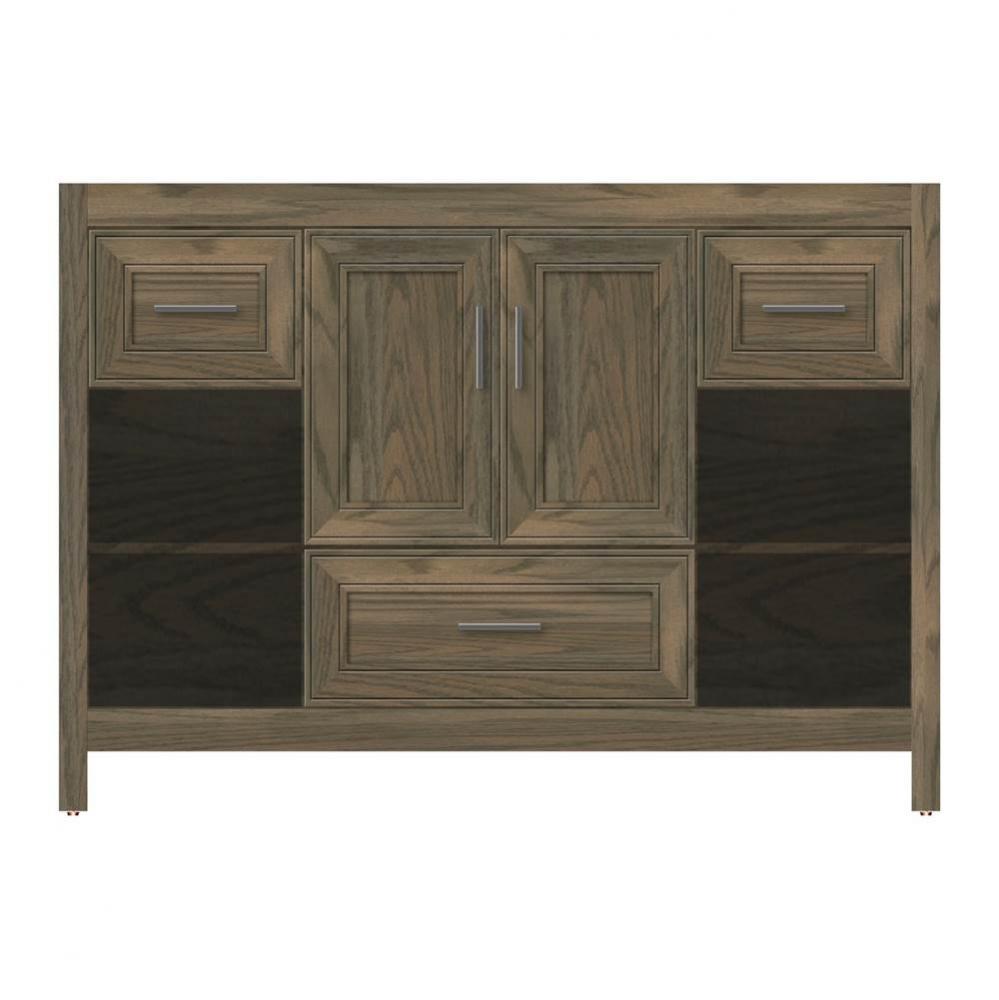 48 X 21 X 34.5 Alki Cafe Vanity Deco Miter Dusky Oak Sb