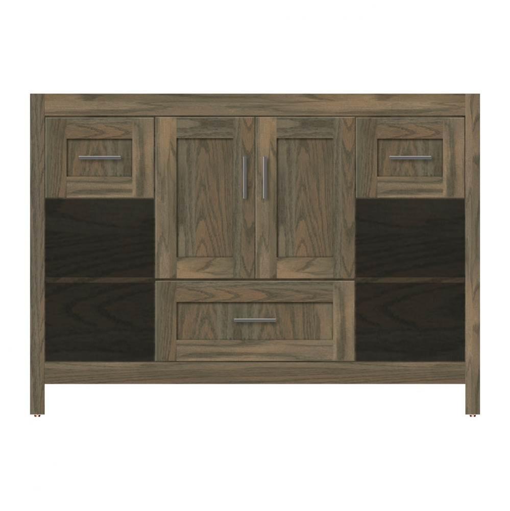 48 X 18.5 X 34.5 Alki Cafe Vanity Shaker Dusky Oak Sb