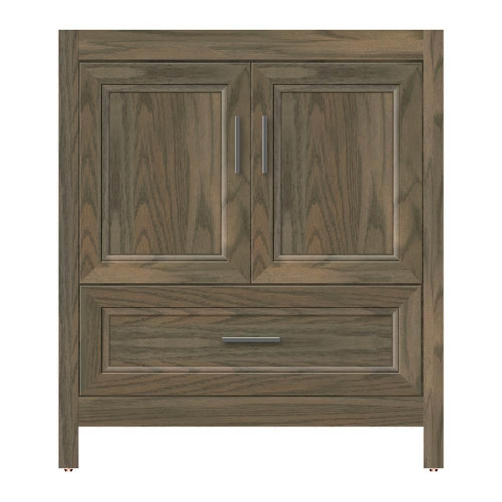 30 X 21 X 34.5 Alki Essence Vanity Ogee Miter Dusky Oak Std