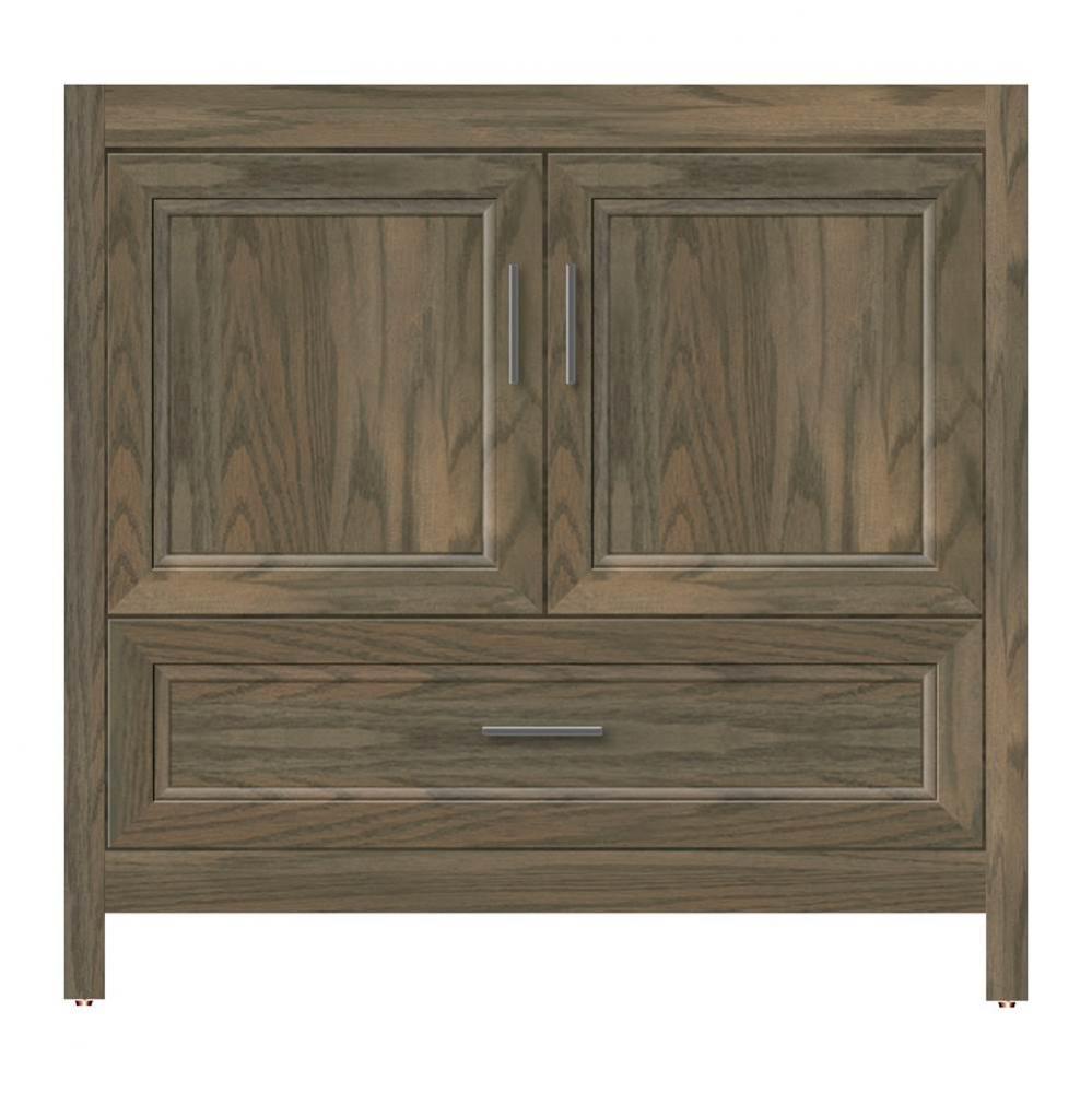 36 X 21 X 34.5 Alki Essence Vanity Ogee Miter Dusky Oak Std