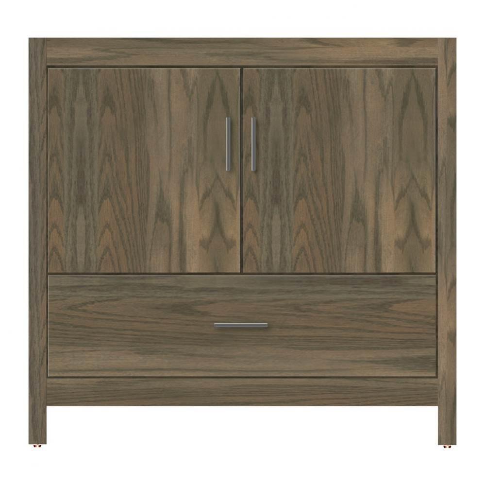 36 X 21 X 34.5 Alki Essence Vanity Tiered Miter Dusky Oak Std