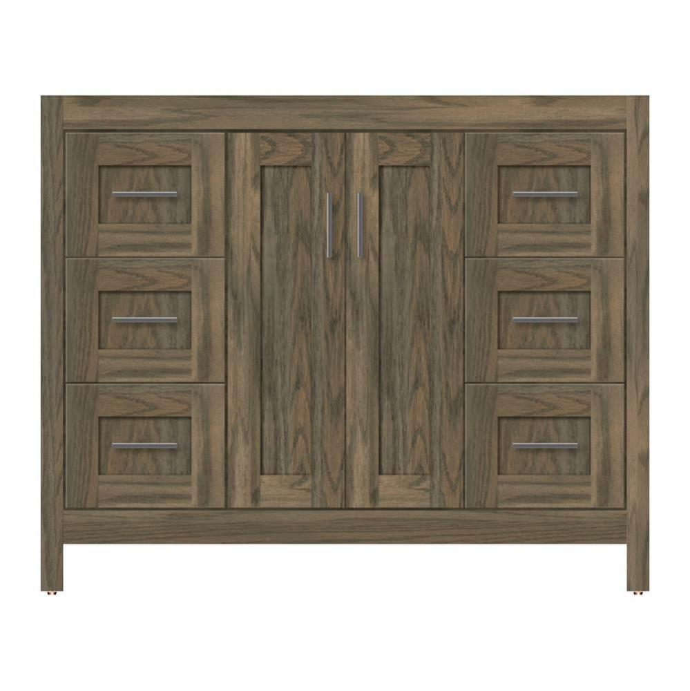 42 X 21 X 34.5 Alki View Vanity Shaker Dusky Oak Sb