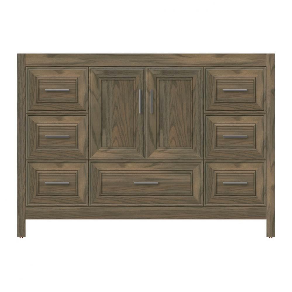 48 X 18.5 X 34.5 Alki Essence Vanity Deco Miter Dusky Oak Sb