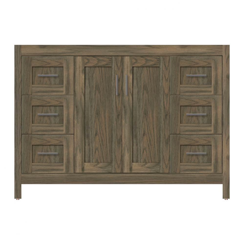 48 X 21 X 34.5 Alki View Vanity Shaker Dusky Oak Sb