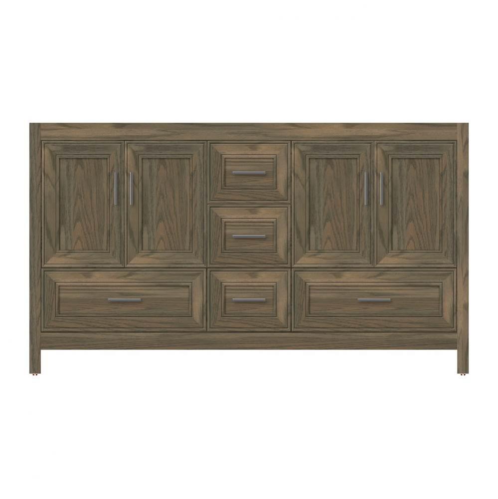 60 X 21 X 34.5 Alki Essence Vanity Deco Miter Dusky Oak Db