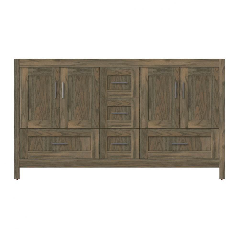 60 X 18.5 X 34.5 Alki Essence Vanity Shaker Dusky Oak Db