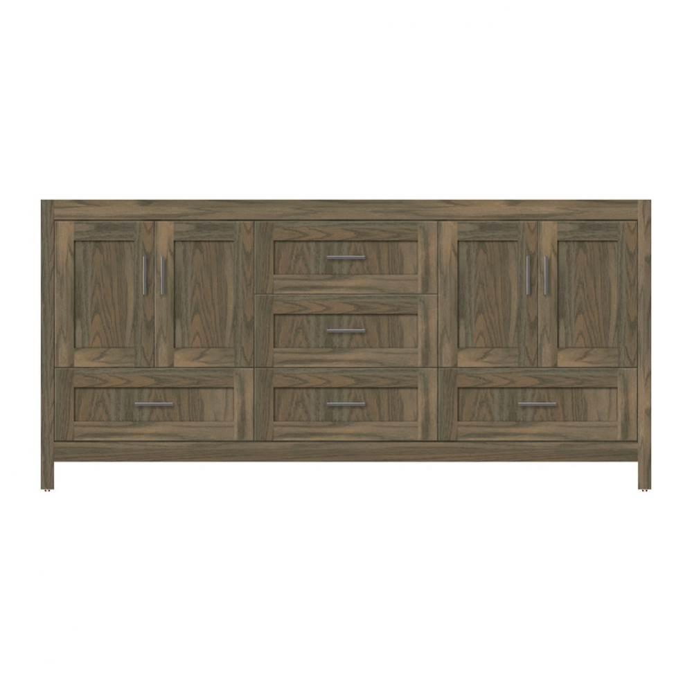 72 X 21 X 34.5 Alki Essence Vanity Shaker Dusky Oak Db