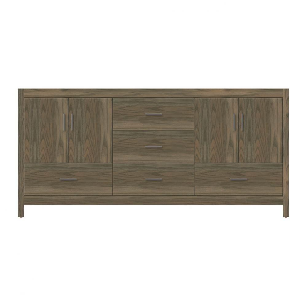 72 X 21 X 34.5 Alki Essence Vanity Slab Dusky Oak Db