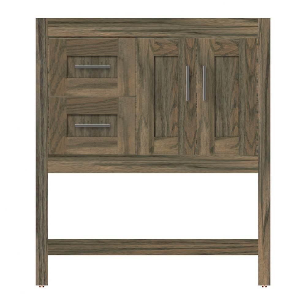 30 X 18.5 X 34.5 Alki Spa Vanity Shaker Dusky Oak Lh