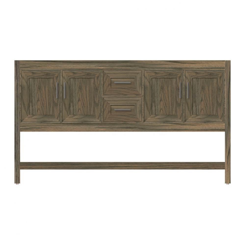60 X 18.5 X 34.5 Alki Spa Vanity Deco Miter Dusky Oak Db