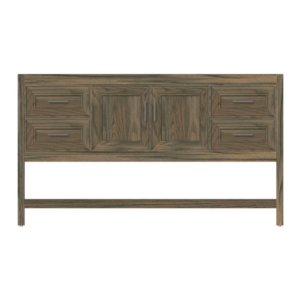 60 X 18.5 X 34.5 Alki Spa Vanity Deco Miter Dusky Oak Sb