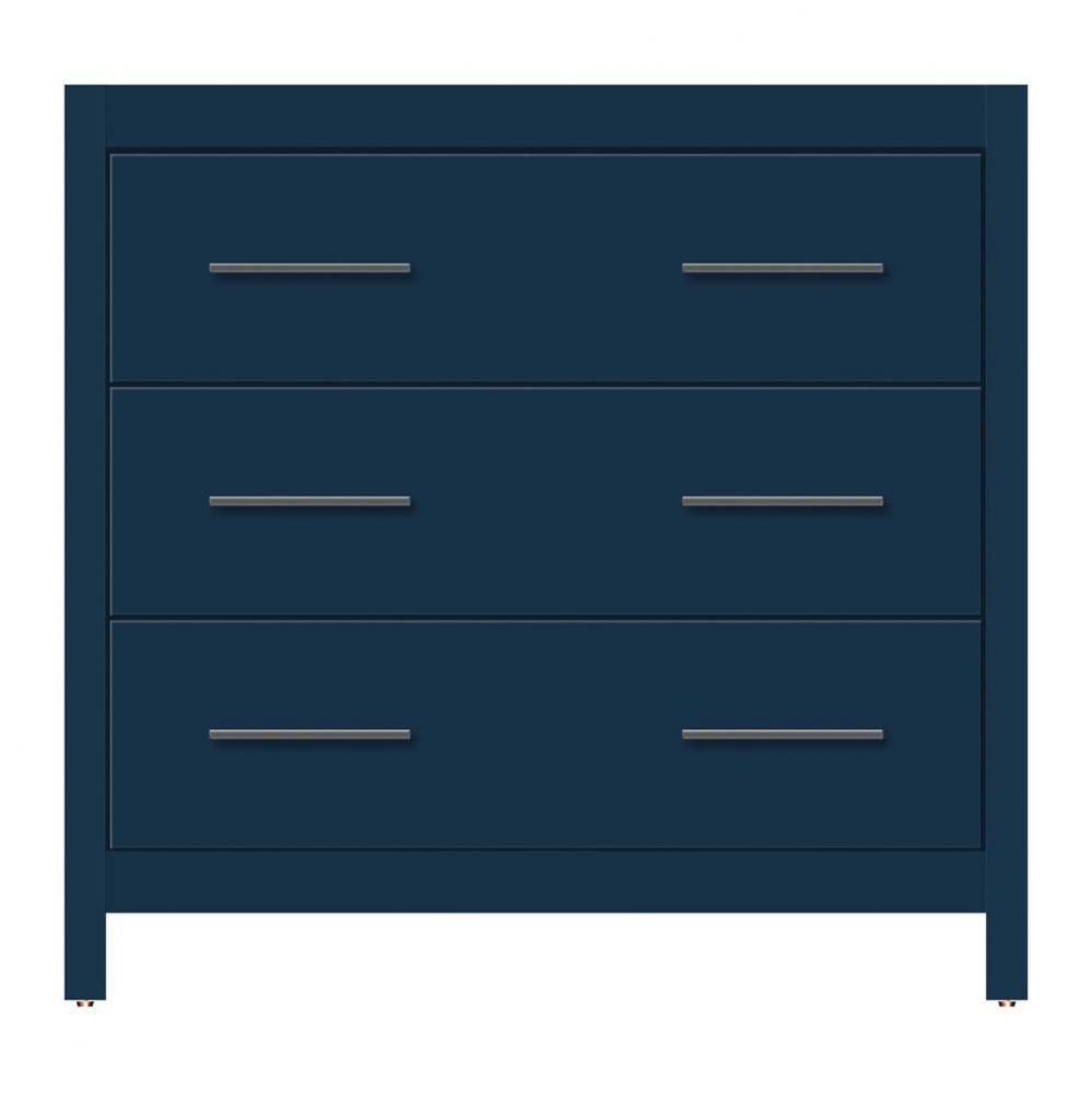 36 X 18.5 X 34.5 Belltown Vanity Slab Lapis Night 3 Drw