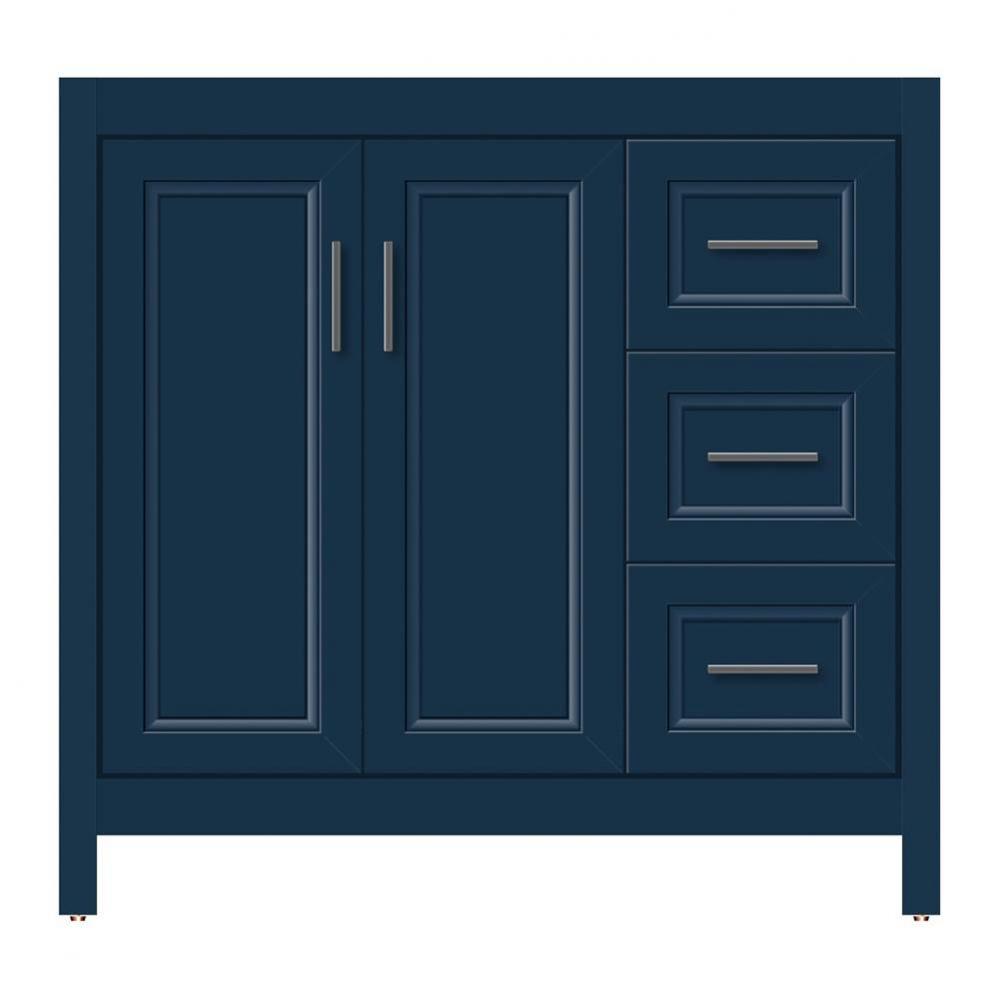 36 X 21 X 34.5 Alki View Vanity Ogee Miter Lapis Night Rh