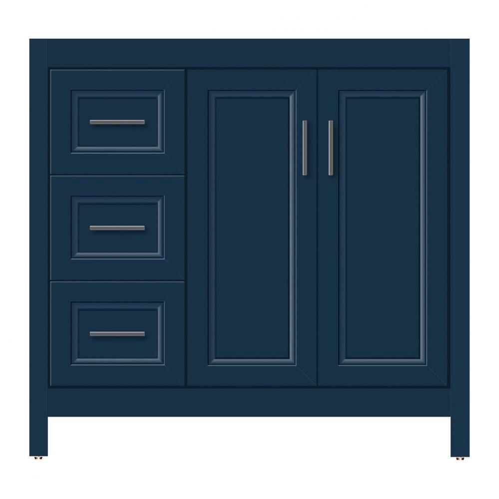 36 X 18.5 X 34.5 Alki View Vanity Ogee Miter Lapis Night Lh